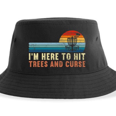 Frolf I'm Just Here To Hit Trees And Curse Frisbee Disc Golf Sustainable Bucket Hat