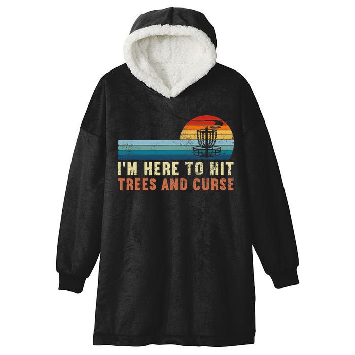 Frolf I'm Just Here To Hit Trees And Curse Frisbee Disc Golf Hooded Wearable Blanket