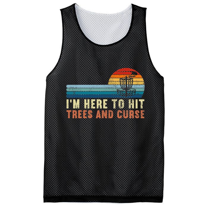 Frolf I'm Just Here To Hit Trees And Curse Frisbee Disc Golf Mesh Reversible Basketball Jersey Tank