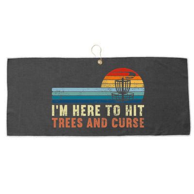 Frolf I'm Just Here To Hit Trees And Curse Frisbee Disc Golf Large Microfiber Waffle Golf Towel