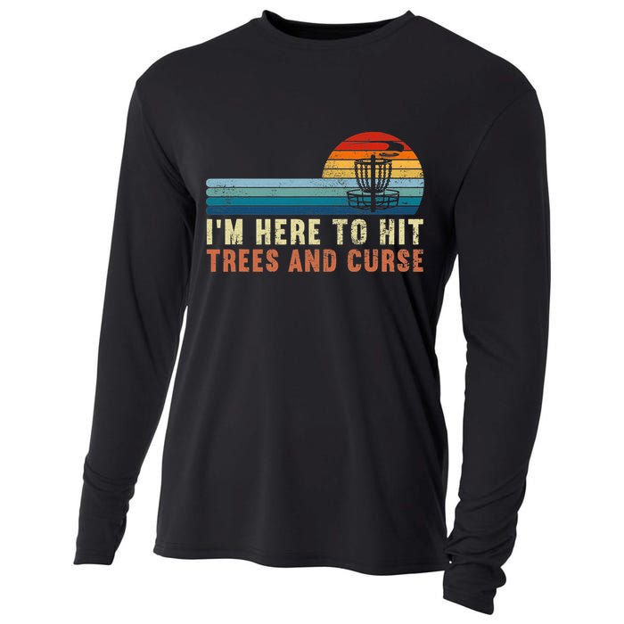 Frolf I'm Just Here To Hit Trees And Curse Frisbee Disc Golf Cooling Performance Long Sleeve Crew