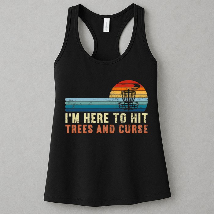 Frolf I'm Just Here To Hit Trees And Curse Frisbee Disc Golf Womens Tank Top