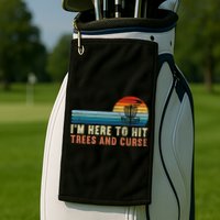 Frolf I'm Just Here To Hit Trees And Curse Frisbee Disc Golf Golf Towel
