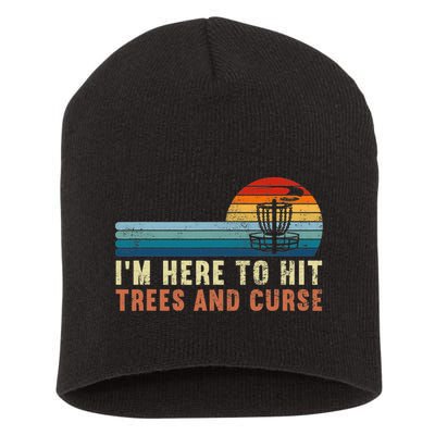 Frolf I'm Just Here To Hit Trees And Curse Frisbee Disc Golf Short Acrylic Beanie