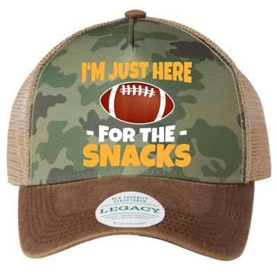 Funny I'm Just Here For The Snacks Football Legacy Tie Dye Trucker Hat