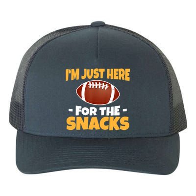 Funny I'm Just Here For The Snacks Football Yupoong Adult 5-Panel Trucker Hat