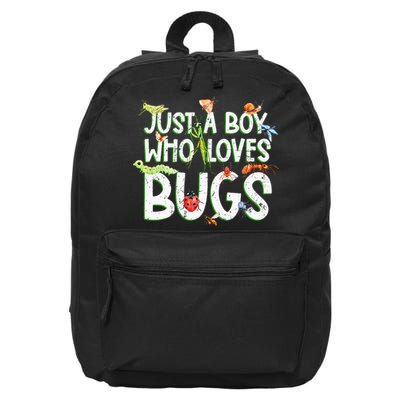 Funny Insect Just A Boy Who Loves Bug 16 in Basic Backpack
