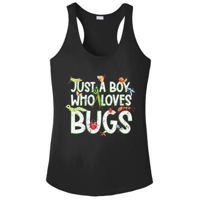 Funny Insect Just A Boy Who Loves Bug Ladies PosiCharge Competitor Racerback Tank