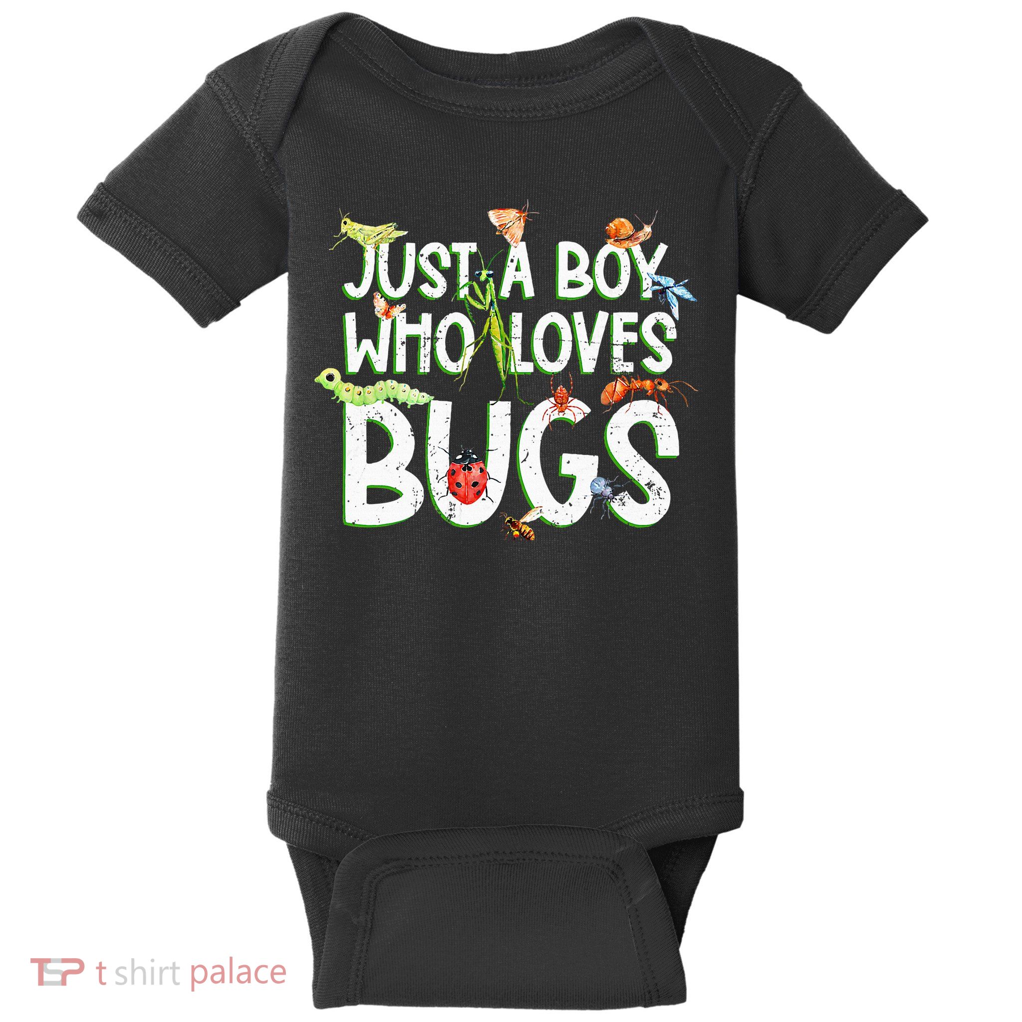 Funny Insect Just A Boy Who Loves Bug Baby Bodysuit