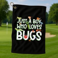 Funny Insect Just A Boy Who Loves Bug Golf Towel