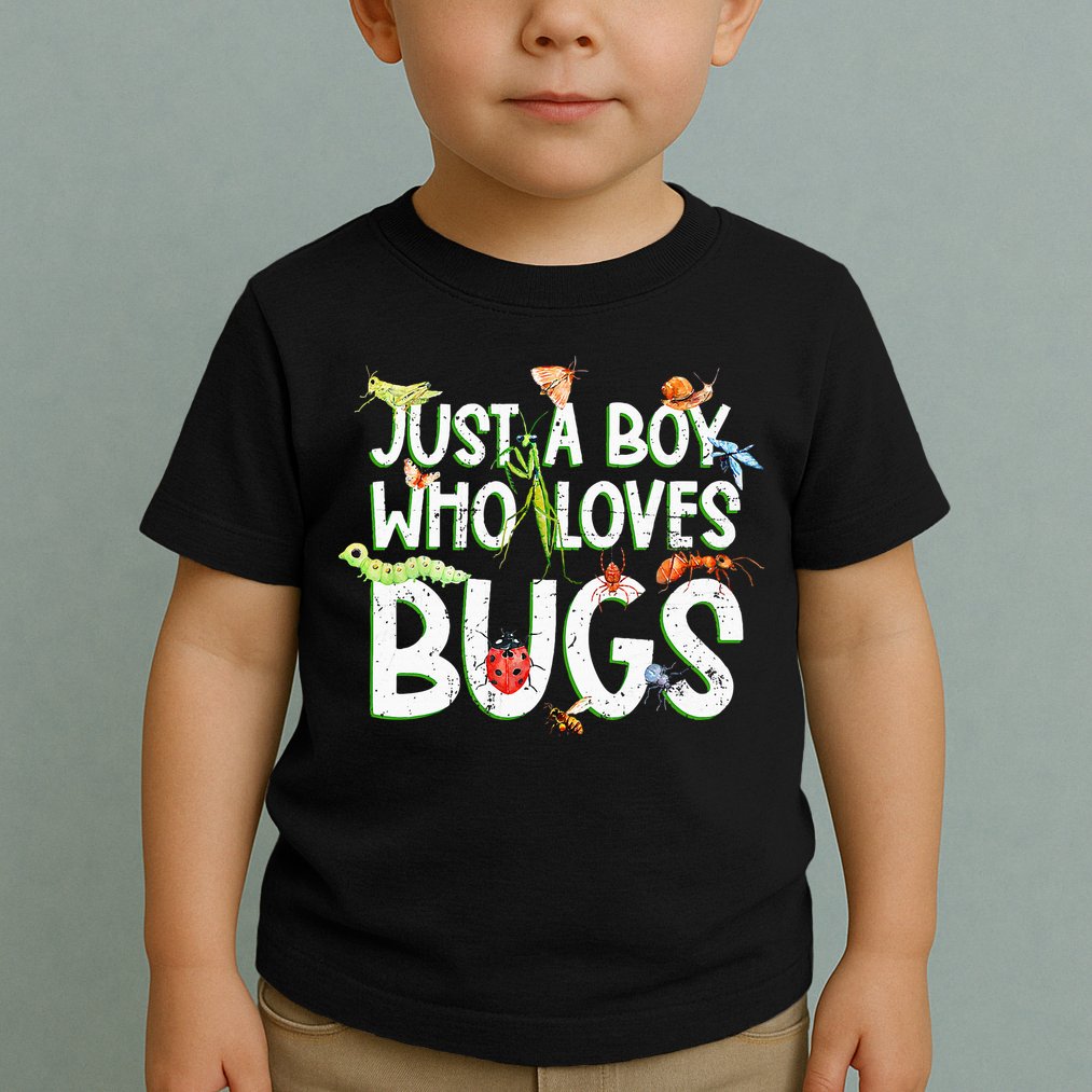 Funny Insect Just A Boy Who Loves Bug Toddler T-Shirt