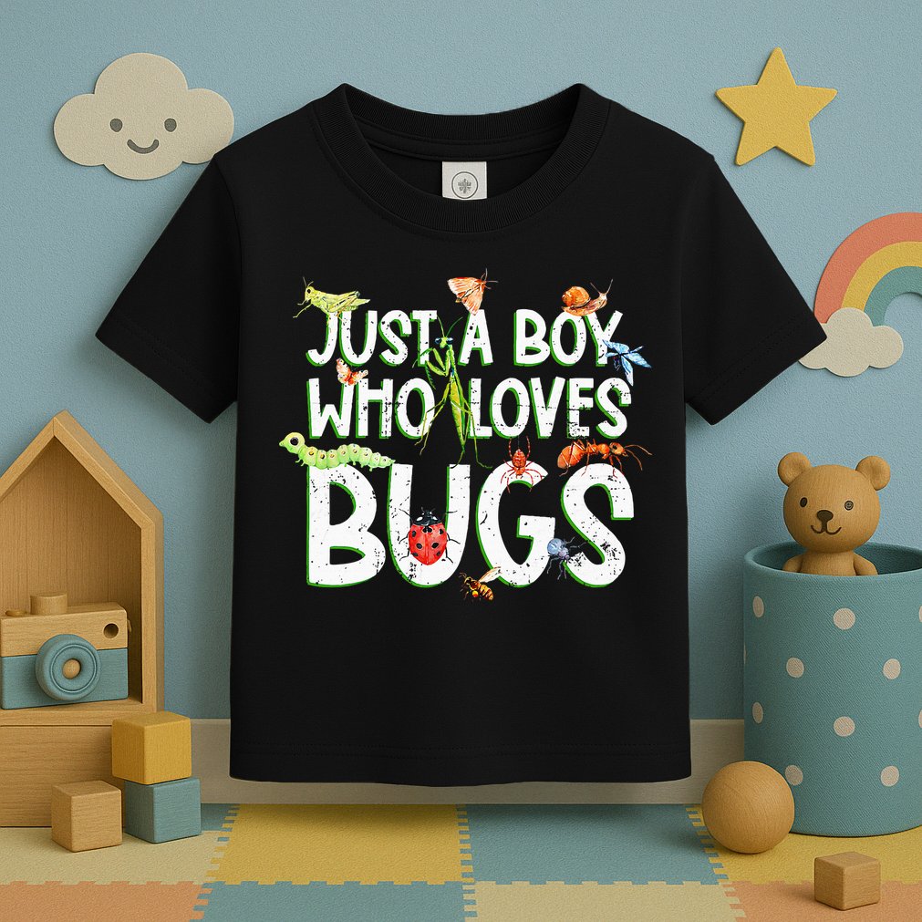 Funny Insect Just A Boy Who Loves Bug Toddler T-Shirt
