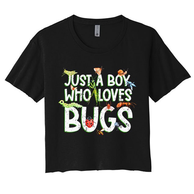 Funny Insect Just A Boy Who Loves Bug Crop Top