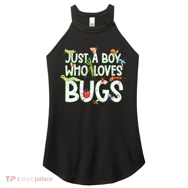 Funny Insect Just A Boy Who Loves Bug Women's Perfect Tri Rocker Tank