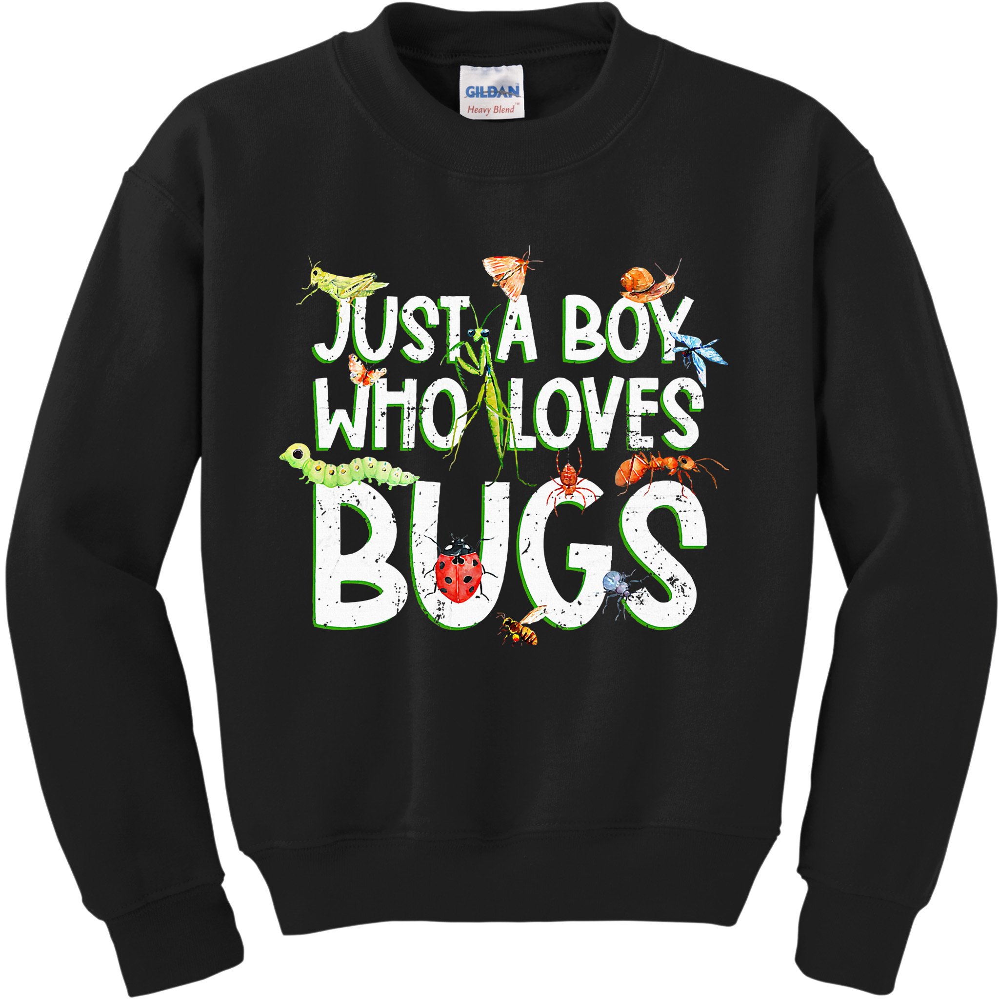 Funny Insect Just A Boy Who Loves Bug Kids Sweatshirt