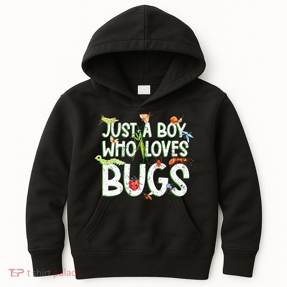 Funny Insect Just A Boy Who Loves Bug Kids Hoodie