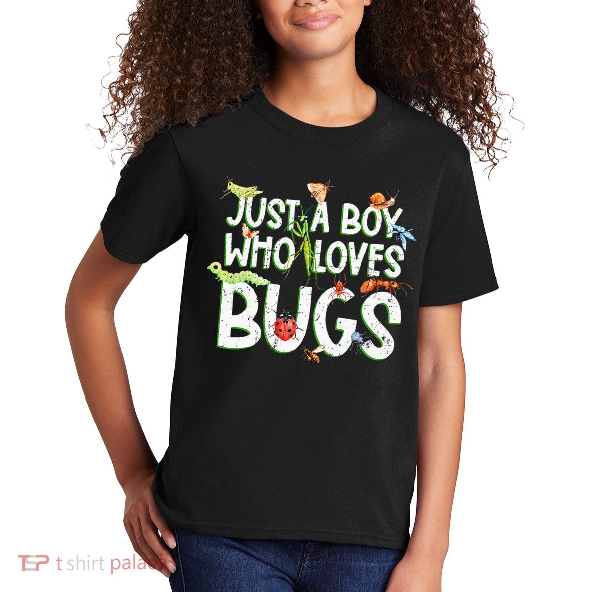 Funny Insect Just A Boy Who Loves Bug Kids T-Shirt