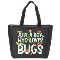 Funny Insect Just A Boy Who Loves Bug Zip Tote Bag