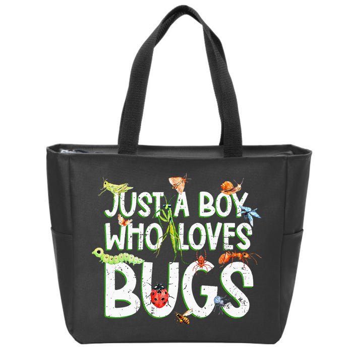 Funny Insect Just A Boy Who Loves Bug Zip Tote Bag
