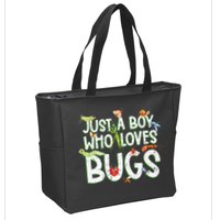 Funny Insect Just A Boy Who Loves Bug Zip Tote Bag