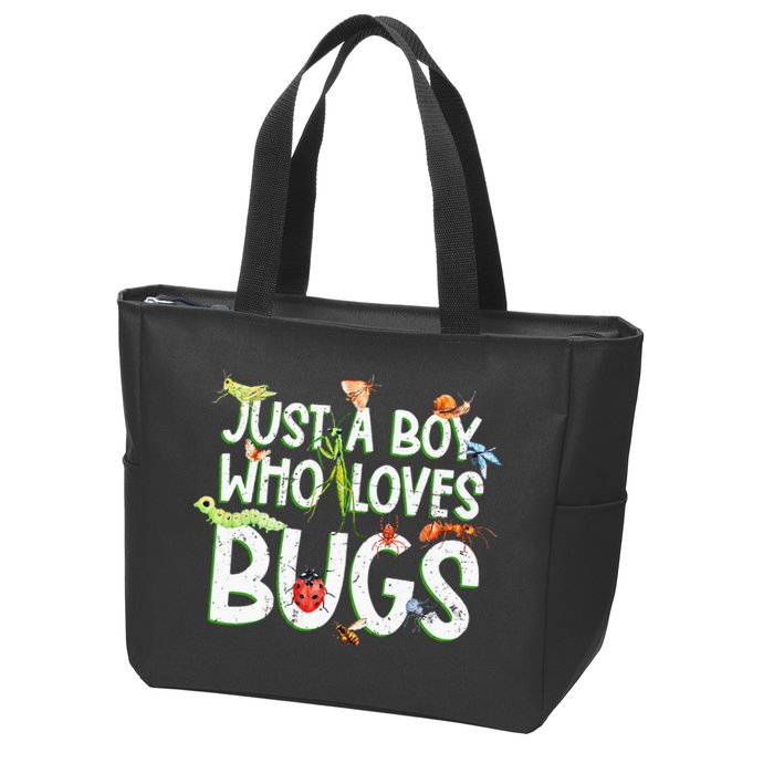 Funny Insect Just A Boy Who Loves Bug Zip Tote Bag