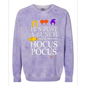 Funny It's Just A Bunch Of Hocus Pocus Halloween Colorblast Crewneck Sweatshirt