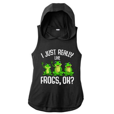 Funny I Just Really Like Frogs Owner Lover Frog Gifts Ladies PosiCharge Tri-Blend Wicking Draft Hoodie Tank