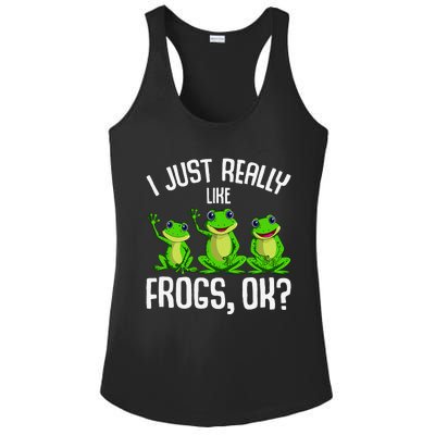 Funny I Just Really Like Frogs Owner Lover Frog Gifts Ladies PosiCharge Competitor Racerback Tank