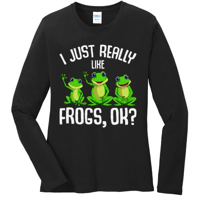 Funny I Just Really Like Frogs Owner Lover Frog Gifts Ladies Long Sleeve Shirt