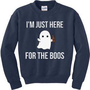 Funny Im Just Here For The Boos Beer Ghost Halloween Kids Sweatshirt