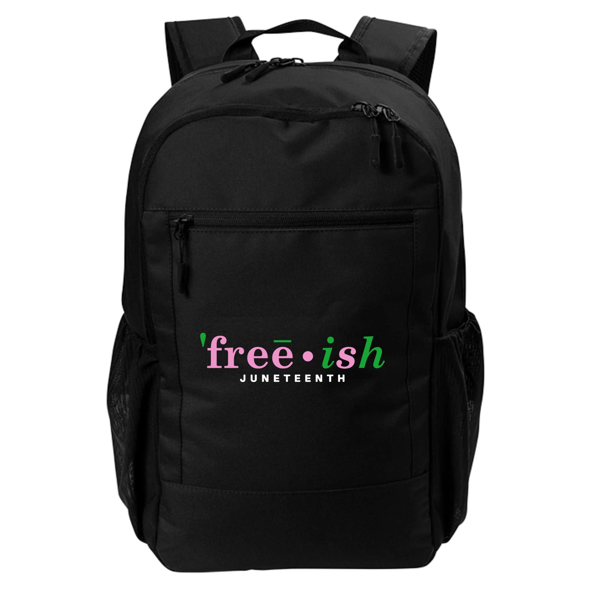 Free Ish Juneteenth Pink And Green Celebrating Juneteenth Free Ish Juneteenth Backpack