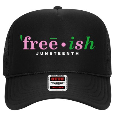 Free Ish Juneteenth Pink And Green Celebrating Juneteenth Free Ish Juneteenth Hat
