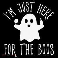 Funny Im Just Here For The Boos Cute Drinking Squad Halloween Sustainable Bucket Hat