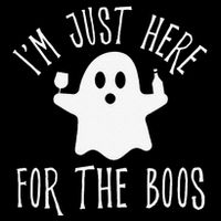 Funny Im Just Here For The Boos Cute Drinking Squad Halloween Flat Bill Trucker Hat