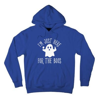 Funny Im Just Here For The Boos Cute Drinking Squad Halloween Tall Hoodie