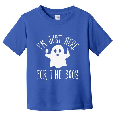 Funny Im Just Here For The Boos Cute Drinking Squad Halloween Toddler T-Shirt