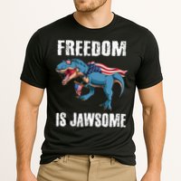 Freedom Is Jawsome 4th Of July Dinosaur Teens Gift Cooling Performance Crew T-Shirt