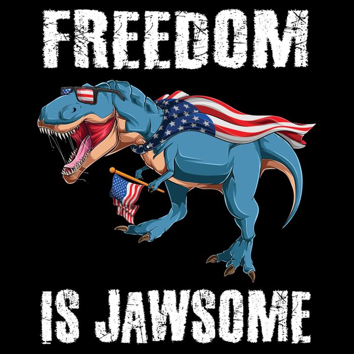 Freedom Is Jawsome 4th Of July Dinosaur Teens Gift Cooling Performance Crew T-Shirt