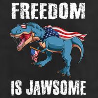 Freedom Is Jawsome 4th Of July Dinosaur Teens Gift Adult Drive Performance Visor