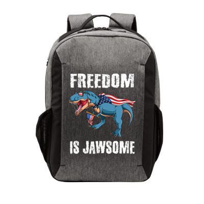 Freedom Is Jawsome 4th Of July Dinosaur Teens Gift Vector Backpack