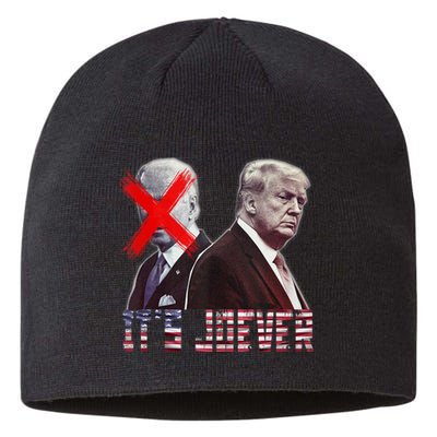 Funny ItS Joever Trump Excludes Biden Funny Sustainable Beanie