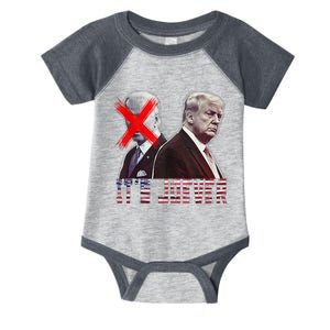 Funny ItS Joever Trump Excludes Biden Funny Infant Baby Jersey Bodysuit