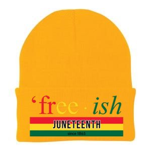 Free Ish Juneteenth Since 1865 Black History Knit Cap Winter Beanie