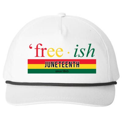 Free Ish Juneteenth Since 1865 Black History Snapback Five-Panel Rope Hat