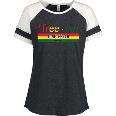 Free Ish Juneteenth Since 1865 Black History Enza Ladies Jersey Colorblock Tee