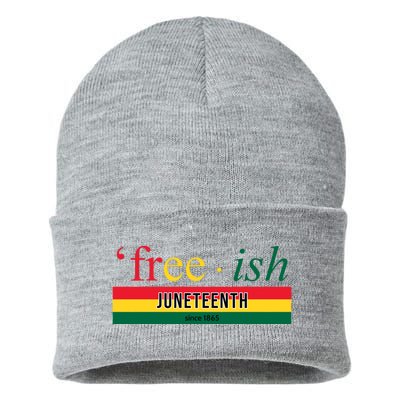 Free Ish Juneteenth Since 1865 Black History Sustainable Knit Beanie