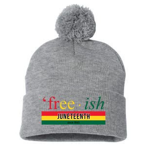 Free Ish Juneteenth Since 1865 Black History Pom Pom 12in Knit Beanie