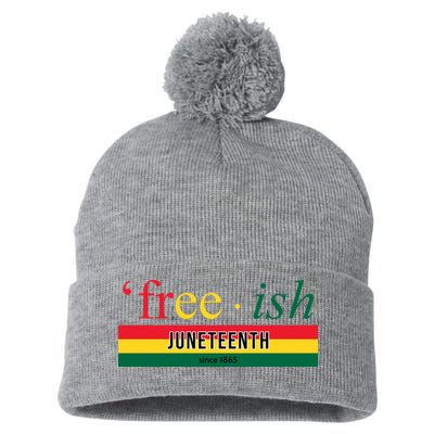 Free Ish Juneteenth Since 1865 Black History Pom Pom 12in Knit Beanie