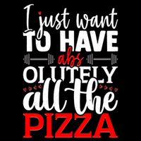 Funny I Just Want To Have AbsOlutely All The Pizza 16 in Basic Backpack