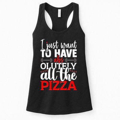 Funny I Just Want To Have AbsOlutely All The Pizza Womens Tank Top